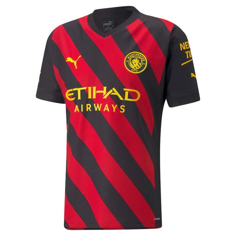 Manchester City Away Shirt   2022-23 with Haaland 9 printing Unisex Jersey
