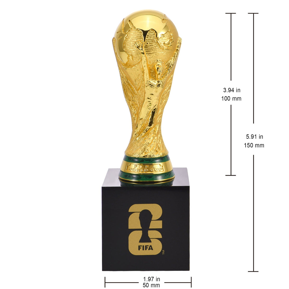 FIFA World Cup 2026™ 100mm 3D Trophy Replica with Pedestal