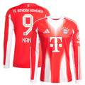 Harry Kane Bayern Munich Adidas 2025/26 Home Long Sleeve Jersey - Red