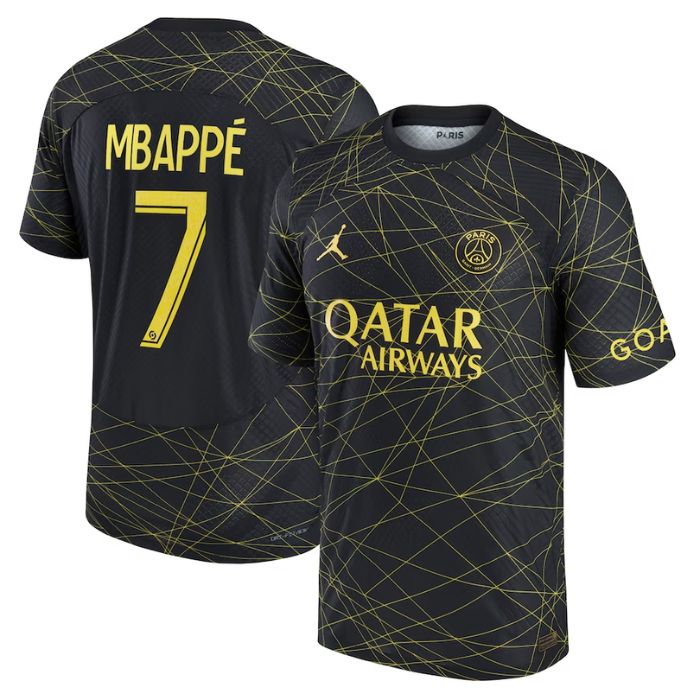 Kylian Mbappé Paris Saint-Germain  2022/23 Fourth Vapor Match  Player Jersey - Black