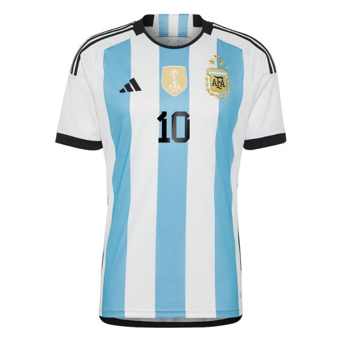 Lionel Messi 10 Argentina National Team 2022/23  Winner Player Jersey - White