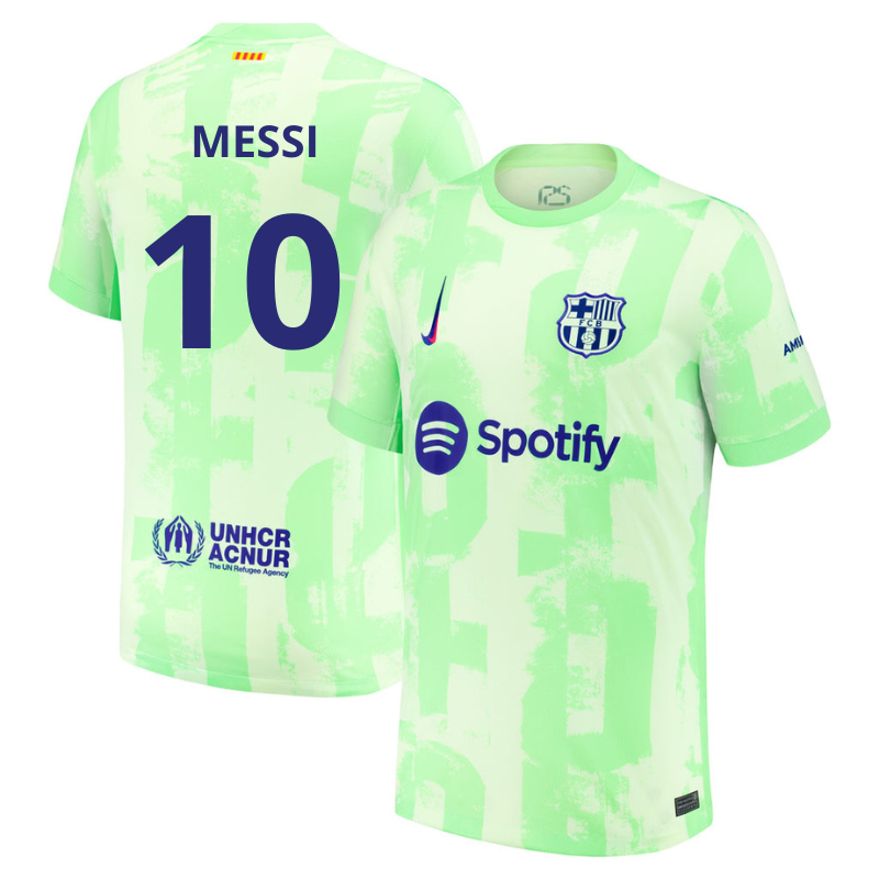 Messi 10 Barcelona Nike 2025 Third Player Jersey - Yellow